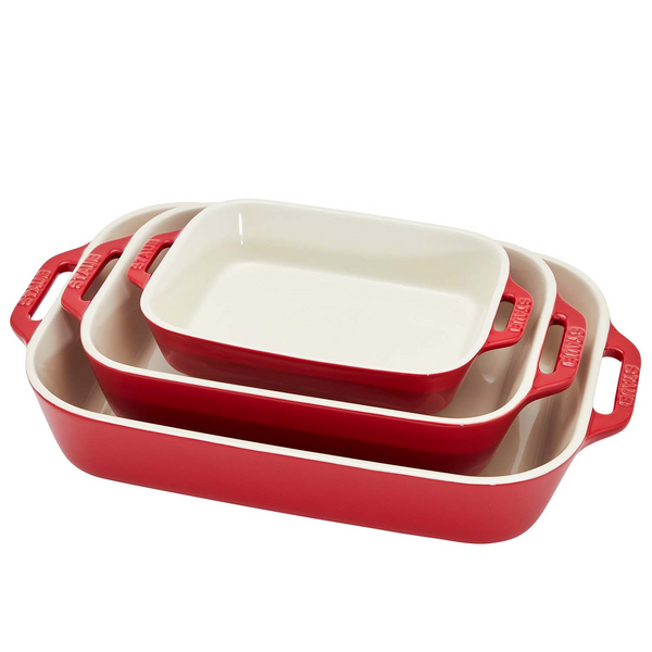 Staub Stoneware Rectangular Bakers, Set Of 3