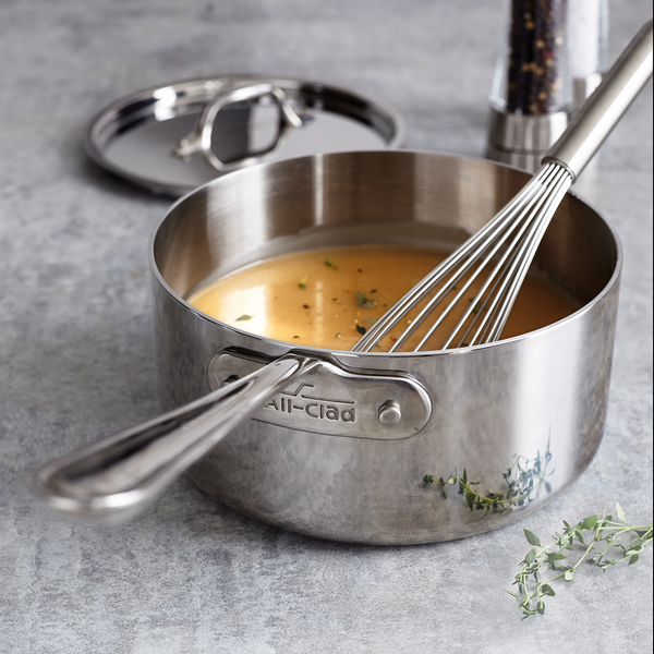 All-Clad D3 Stainless Steel Saucepan With Lid