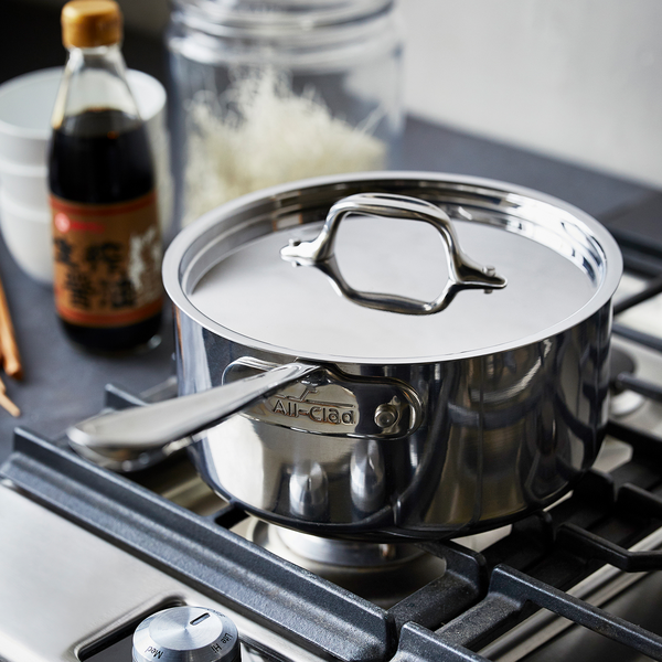 All-Clad D3 Stainless Steel Saucepan With Lid