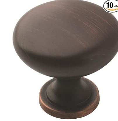 Allison by Amerock Edona Cabinet Knob | 1-1/4 in (32 mm) Diameter | Champagne Bronze | 10 Pack